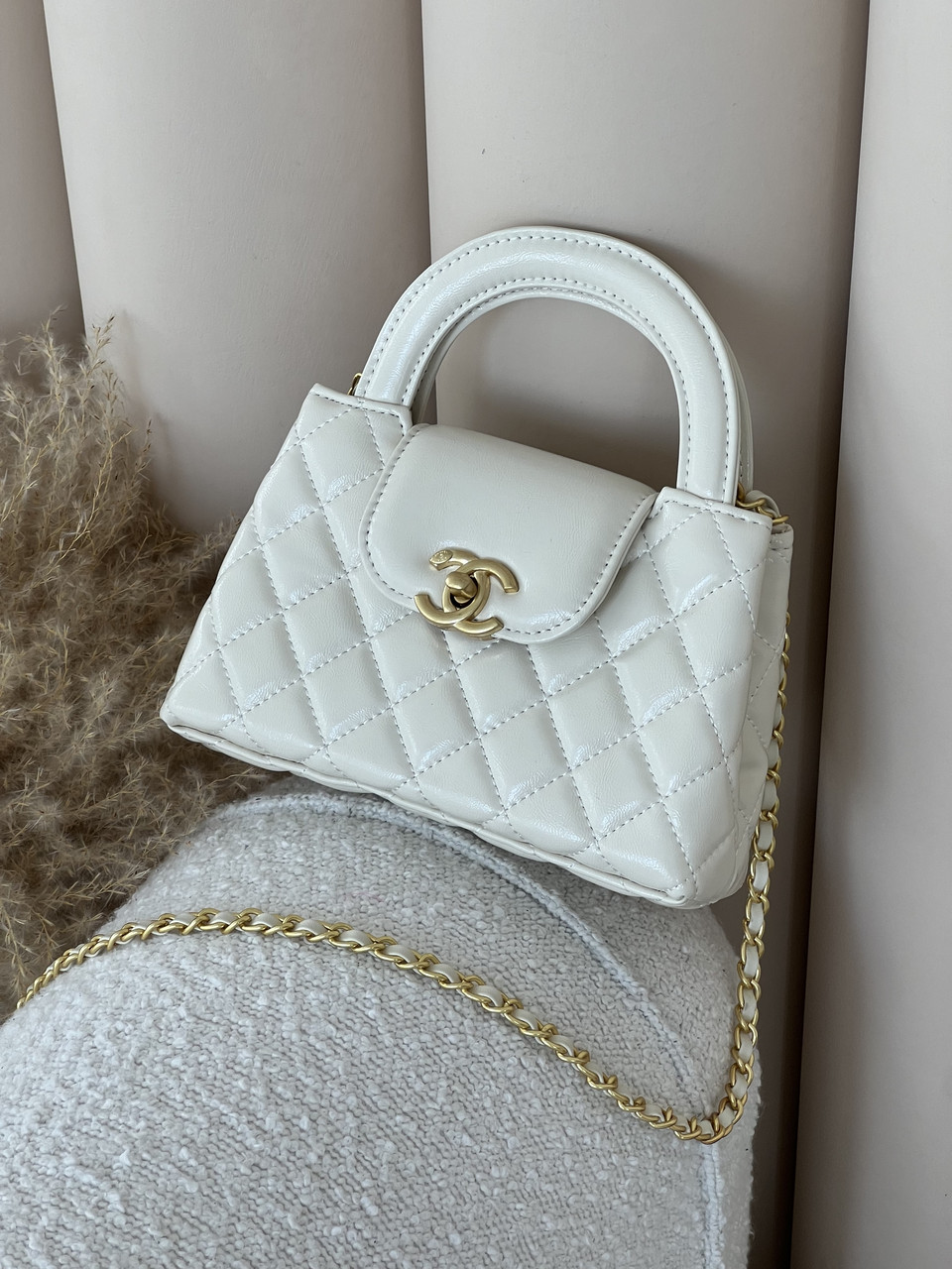 Сумка жіноча Chanel Kelly Bag білий (повне пакування), фото 1