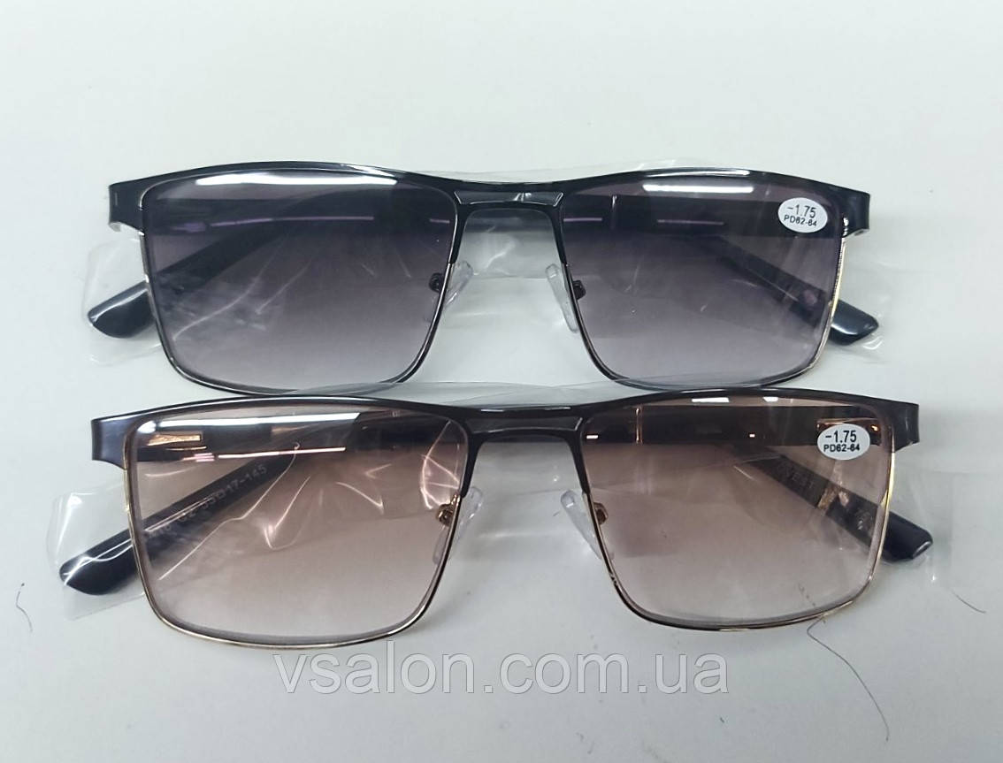 Тонированные очки с диоптриями мужские 24418, фото 1