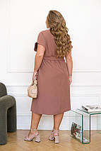 Сукня " Жузеліна " бежева великого розміру Розміри:  50-52, 54-56, 58-60, 62-64, 66-68, фото 4