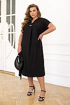 Сукня " Жузеліна " чорна великого розміру Розміри: 50-52, 54-56, 58-60, 62-64, 66-68, фото 3