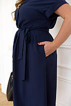 Сукня " Жузеліна " темно-синя великого розміру Розміри: 50-52, 54-56, 58-60, 62-64, 66-68, фото 4