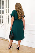 Сукня " Жузеліна " зелена великого розміру Розміри:  50-52, 54-56, 58-60, 62-64, 66-68, фото 3