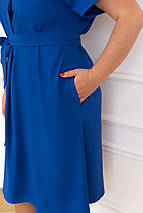 Сукня " Жузеліна " електрик великого розміру Розміри:  50-52, 54-56, 58-60, 62-64, 66-68, фото 4