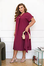 Сукня " Жузеліна " фуксія великого розміру Розміри: 50-52, 54-56, 58-60, 62-64, 66-68, фото 3