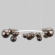 Біла люстра 80см з куль на 15 ламп "Bubbles" (918-LP267-15 WH+BK), фото 4