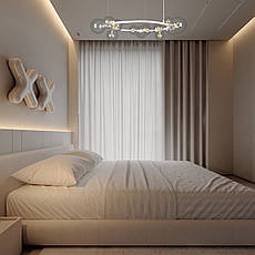 Біла люстра 80см з куль на 15 ламп "Bubbles" (918-LP267-15 WH+CL), фото 3