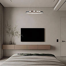 Срібна/хром люстра кільцева 40W 60см «Circle» (52-9832-1 CHROME), фото 3