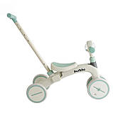 Триколісний велосипед з батьківською ручкою Best Trike BST, біло-м'ятний 410, фото 4