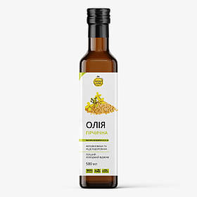 Гірчична олія, першого холодного віджиму, ТМ "Корисна олія" 500 мл