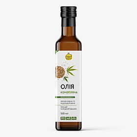 Конопляна олія, першого холодного віджиму, 500 мл