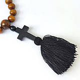 Ручна вервиця з дерева на 30 бусин (дрібні намистини), фото 4