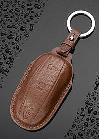 Шкіряний чохол для ключа Tesla Model X TM-943