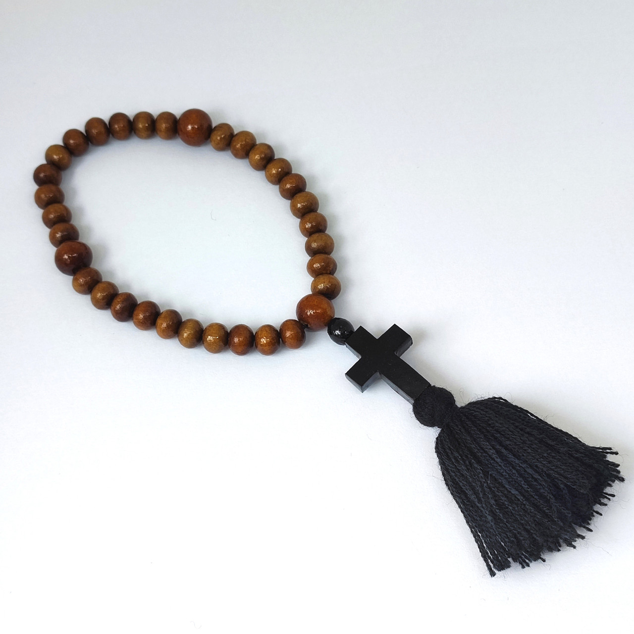 Дерев’яна вервиця на 30 зернят (великі намистини), фото 1