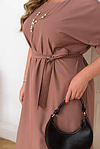 Сукня " Монако " бежева великого розміру Розміри: 46-48, 50-52, 54-56, 58-60, 62-64, 66-68, фото 3