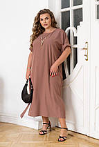 Сукня " Монако " бежева великого розміру Розміри: 46-48, 50-52, 54-56, 58-60, 62-64, 66-68, фото 4
