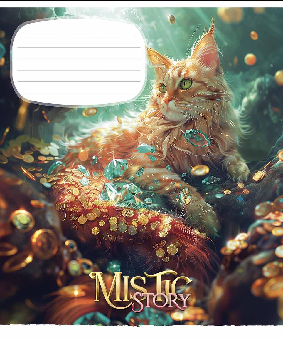 Зошит 24арк. лін. Школярик "Mistic story" глітер №024-3441L(25)(200), фото 1