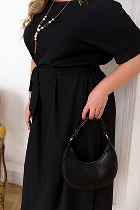 Сукня " Монако " чорна великого розміру Розміри: 46-48, 50-52, 54-56, 58-60, 62-64, 66-68, фото 2