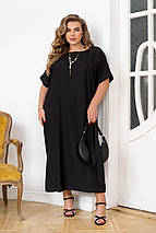 Сукня " Монако " чорна великого розміру Розміри: 46-48, 50-52, 54-56, 58-60, 62-64, 66-68, фото 4