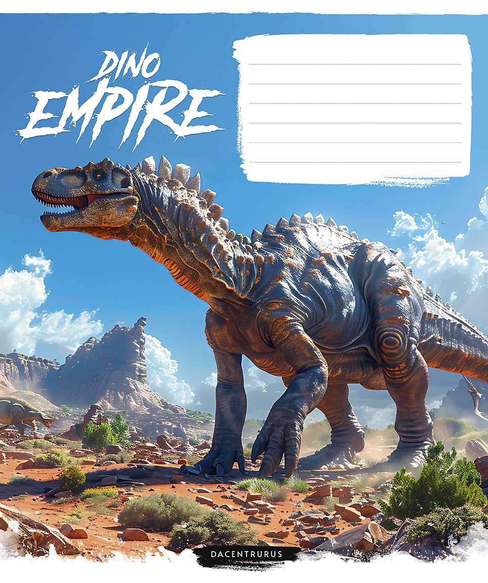 Зошит 12арк. кос.лін. Школярик "Dino empire" ВД-лак №012-3490C(30)(300), фото 1