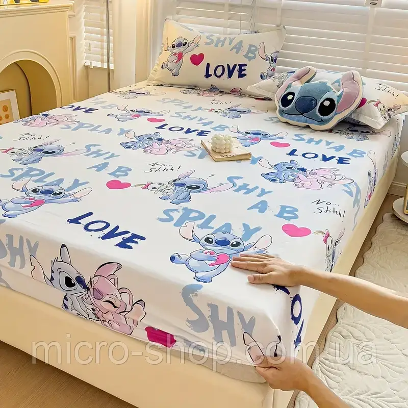 Простирадло на гумці Стіч Disney Stitch 150х200 см, фото 1