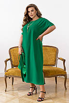Сукня " Монако " зелений великого розміру Розміри: 46-48, 50-52, 54-56, 58-60, 62-64, 66-68, фото 3
