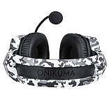 Навушники ONIKUMA Gaming with LED K8 Camouflage-White, фото 5