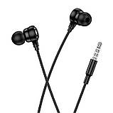 Навушники HOCO M116 Benevolent universal earphones with microphone  |1.2M, 3.5mm| Black, фото 2