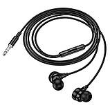Навушники HOCO M116 Benevolent universal earphones with microphone  |1.2M, 3.5mm| Black, фото 3