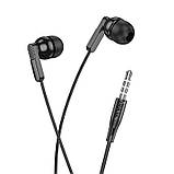 Навушники HOCO M121 Bright universal earphones with microphone  Black, фото 3