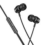 Навушники Hoco M122 Power metal universal earphones with microphone Black, фото 2
