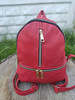 Жіночий рюкзак Fashion Ladys червоний із золотою фурнітурою