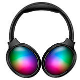 Навушники ONIKUMA Bluetooth Headphones with ANC Microphone B3 |BT5.3/Type-C, ANC, 38H, RGB - підсвічування, Black, фото 4