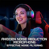 Навушники ONIKUMA Bluetooth Headphones with ANC Microphone B3 |BT5.3/Type-C, ANC, 38H, RGB - підсвічування, Black, фото 10