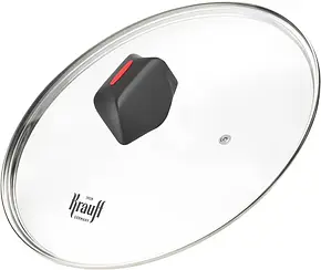 Кришка Krauff Smart Fry 28 см скляна з отвором для пару та термостійкою ручкою 29-305-186