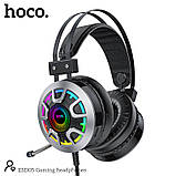 Навушники Hoco Gaming LED headphones Hi-Res, підсвічування, Black, фото 2