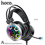 Навушники Hoco Gaming LED headphones Hi-Res, підсвічування, Black, фото 3