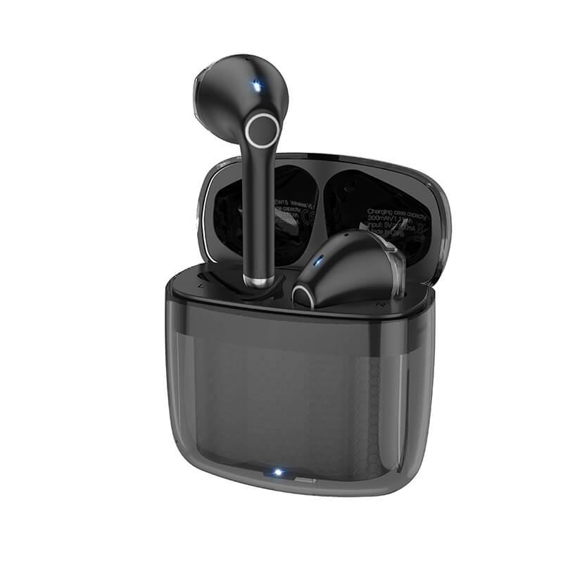 Навушники Hoco EW15 Clear Explore Edition TWS BT headset |BT5.1, 30/300mAh, 4h| Black, фото 1