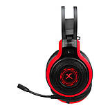 Навушники XTRIKE ME Gaming RGB-підсвічування, Backlight GH-908 Black-red, фото 2