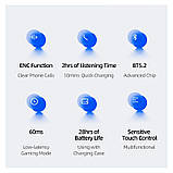 Навушники Usams TWS NX10 |BT5.2, 35/320mAh, 5h| Black, фото 5