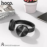 Навушники Hoco Foldable headphones DW01 |BT5.0, TF, AUX, 4Hours| Black, фото 4