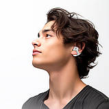 Навушники Hoco EW57 Auspicious clip-on true wireless BT headset  |BT5.3, 70/450mAh, 11h| White, фото 4