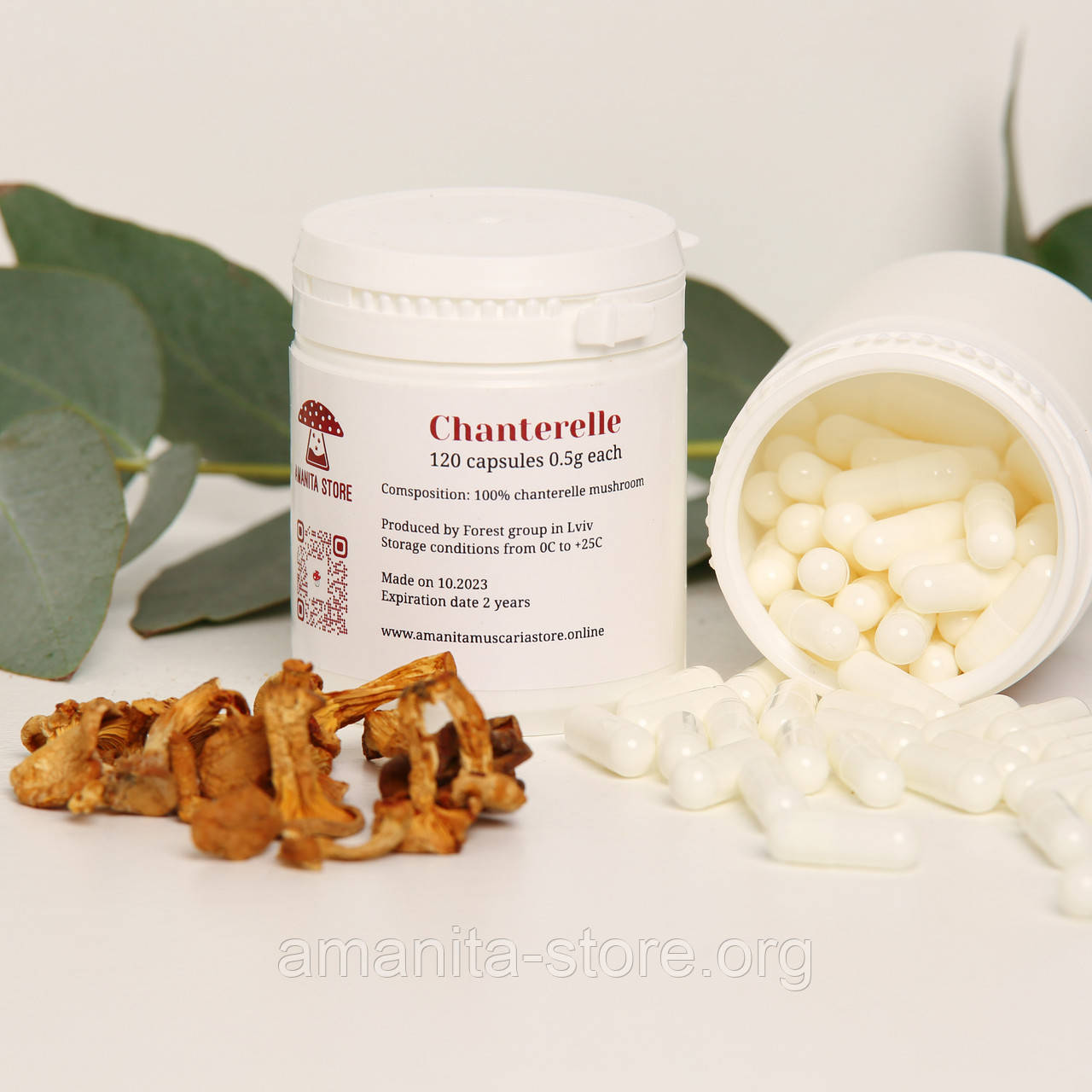 Капсули гриба Лисичка 120 шт 0.5г - фото 1 - id-p2685992636