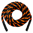 Канат для кросфіту Sportmax 9 м, діаметр 40 мм посилений, оранжево-чорний., фото 6
