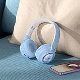 Навушники Hoco Cute fun BT headphones W50 |BT5.3, AUX/TF, 12h| Blue, фото 3