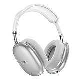 Навушники Hoco Happiness ANC noise reduction BT headphones W55 Plus |BT5.4, 65-90h, AUX/TF| Silver, фото 2