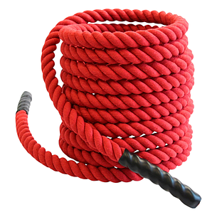 Канат для кросфіту Sportmax 20 м, діаметр 40 мм бавовняний червоний., фото 2