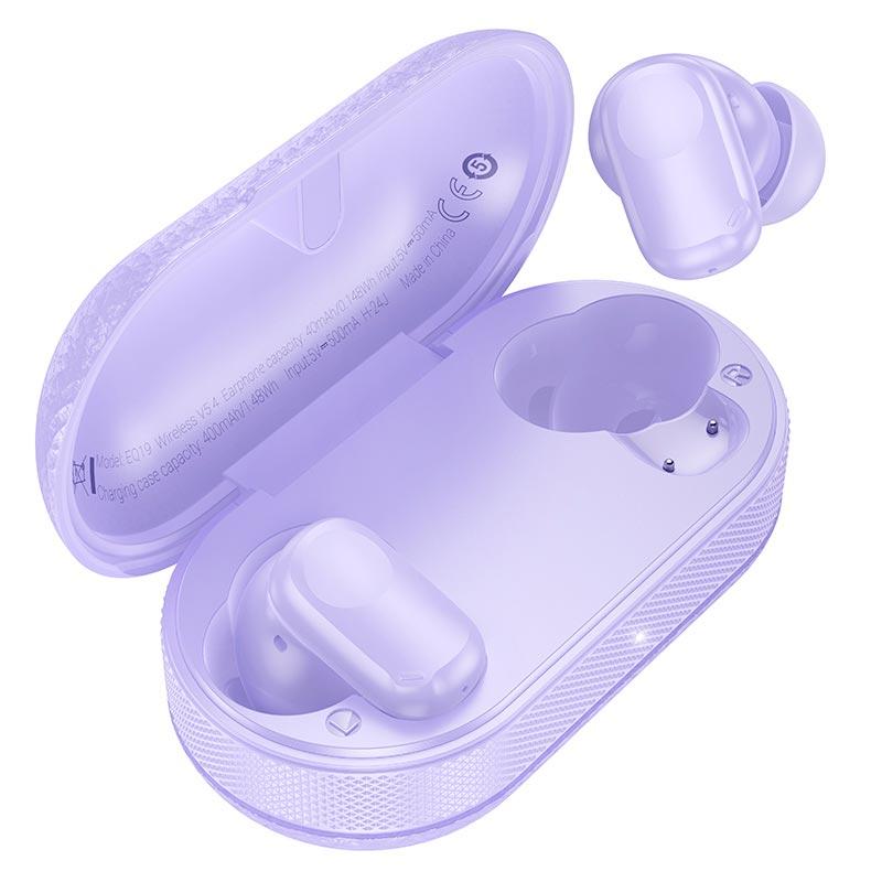 Навушники Hoco EQ19 Duke V true wireless BT headset |BT5.4, 40/400mAh, 7h| Purple, фото 1