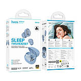 Навушники Hoco EW200 Elegant true wireless sleep BT headset  IPX4 |BT5.4, 30/400mAh, 4h| Blue, фото 4
