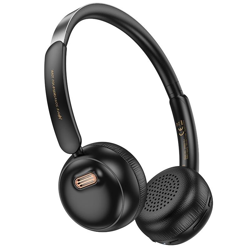 Навушники Hoco Verso retro BT headphones W62 |BT5.4, 30h| Black, фото 1