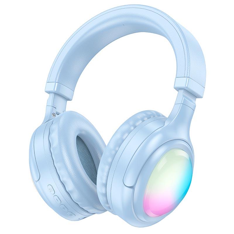 Навушники Hoco Focus BT headphones W48 |BT5.3, AUX/BT/TF, 46h| Blue, фото 1